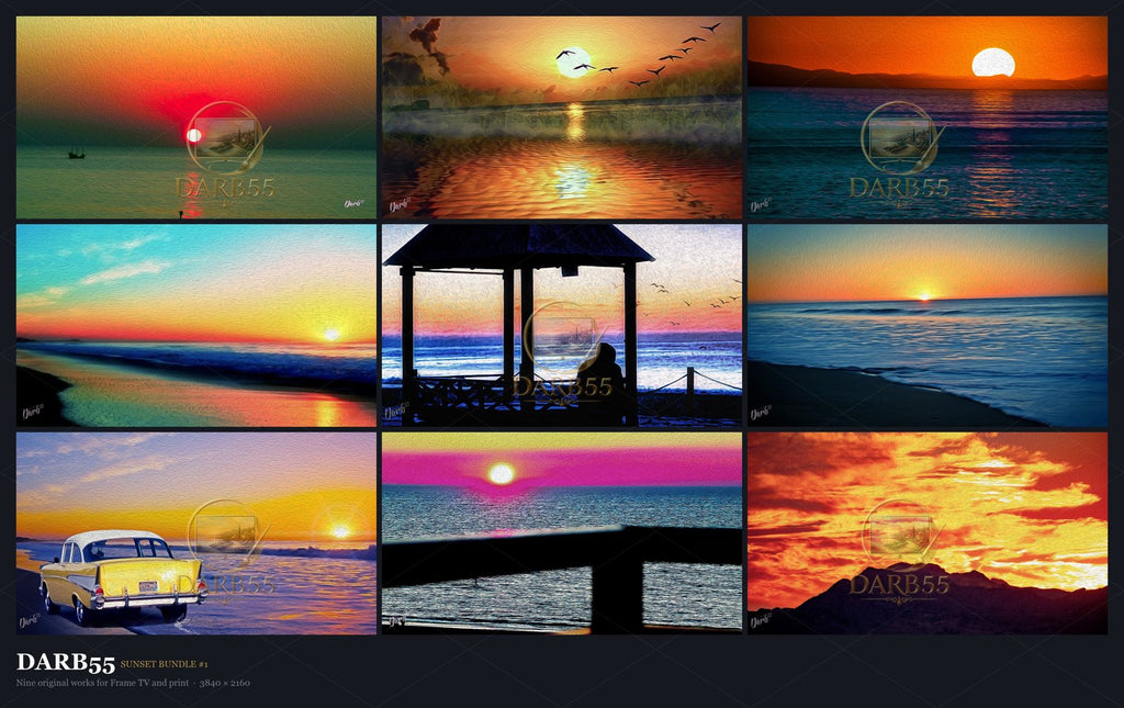 Sunset Bundle #1 — Nine Original Works for Your TV