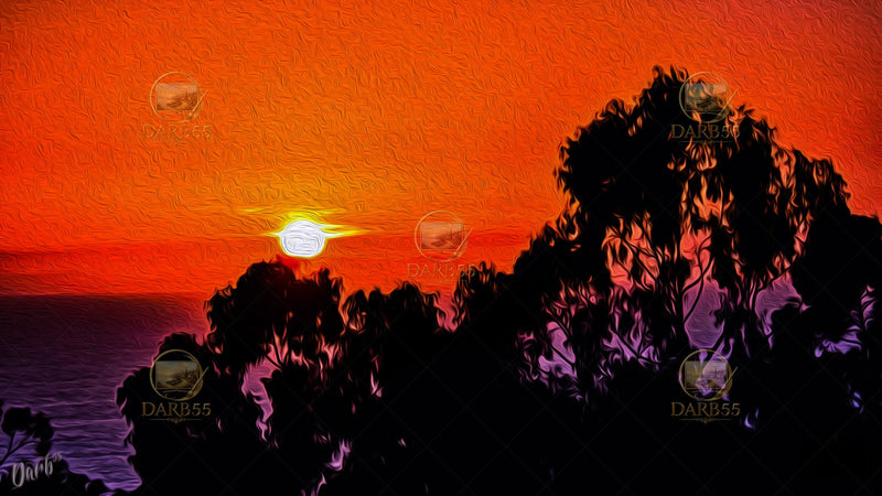 Trees Sunset, a free picture