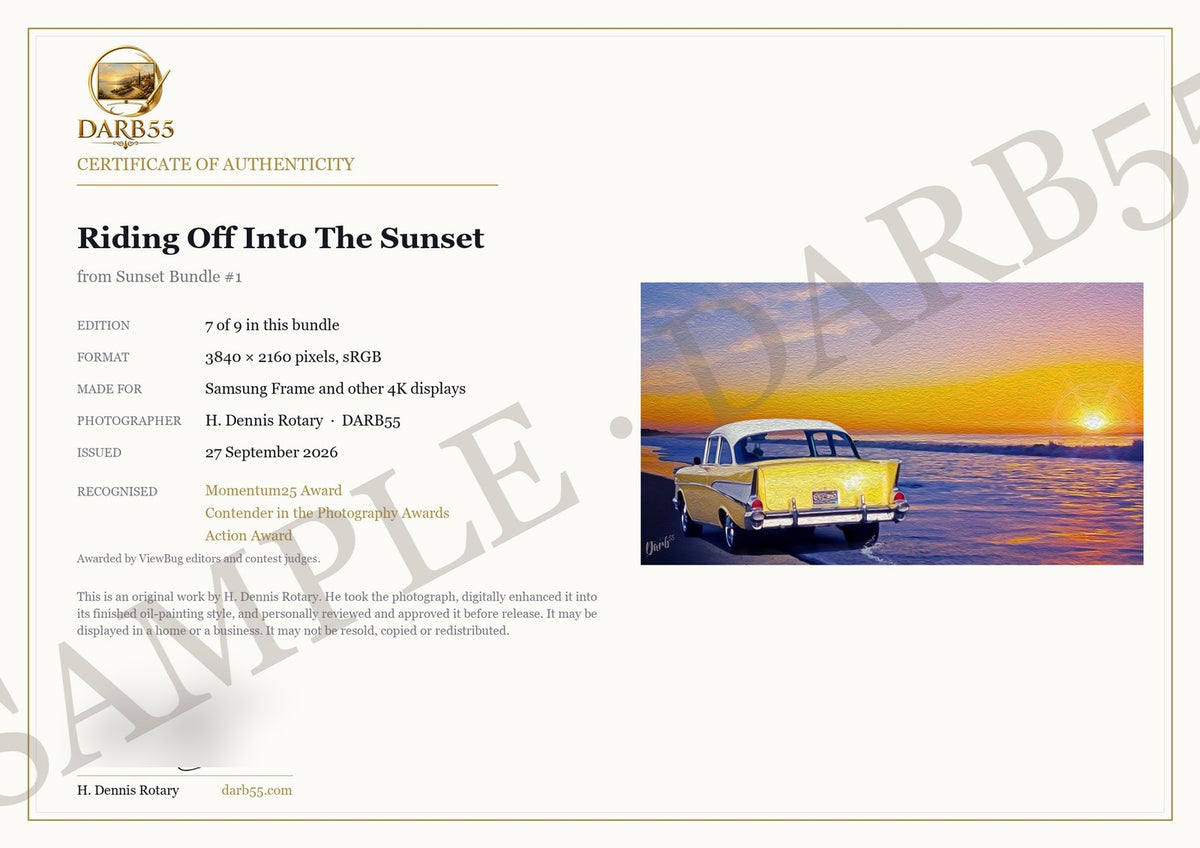 Sunset Bundle #1 — Nine Original Works for Your TV